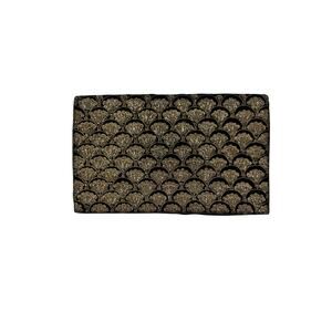 Black Vegan Leather Clutch Bag Envelope Style Minimalist Chic Work Organizer